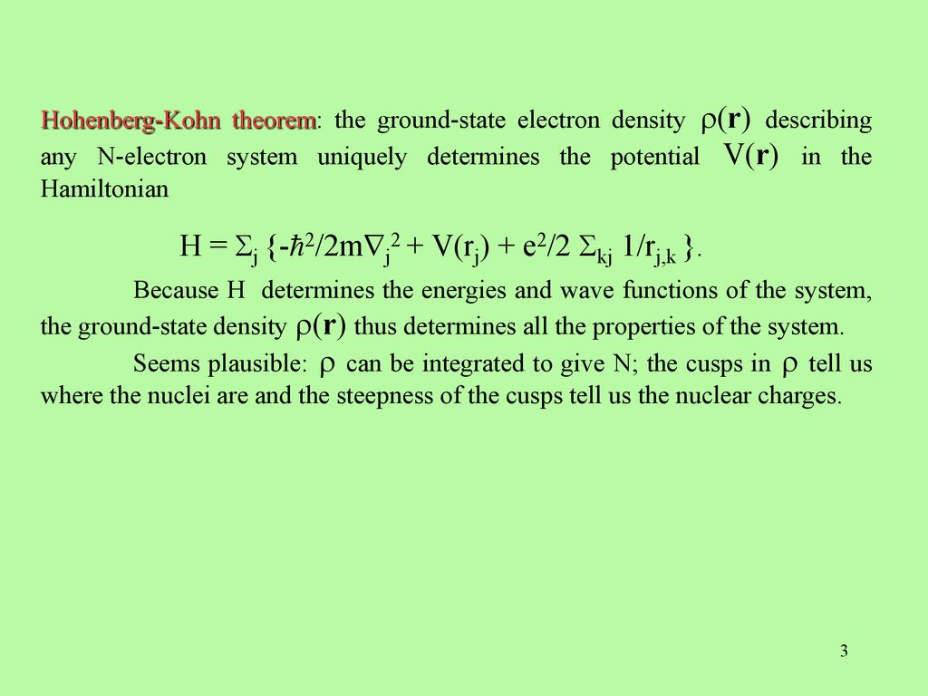 Electronic Structure Theory Ppt Download