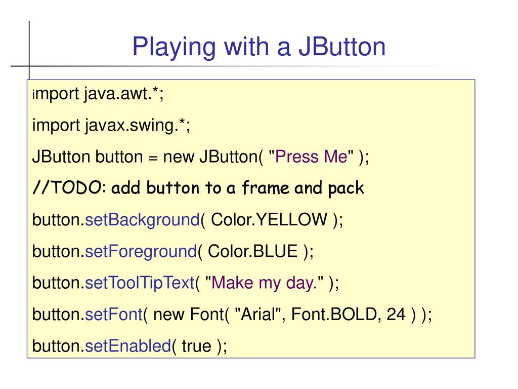 Introduction to graphical interface programming in java ppt download