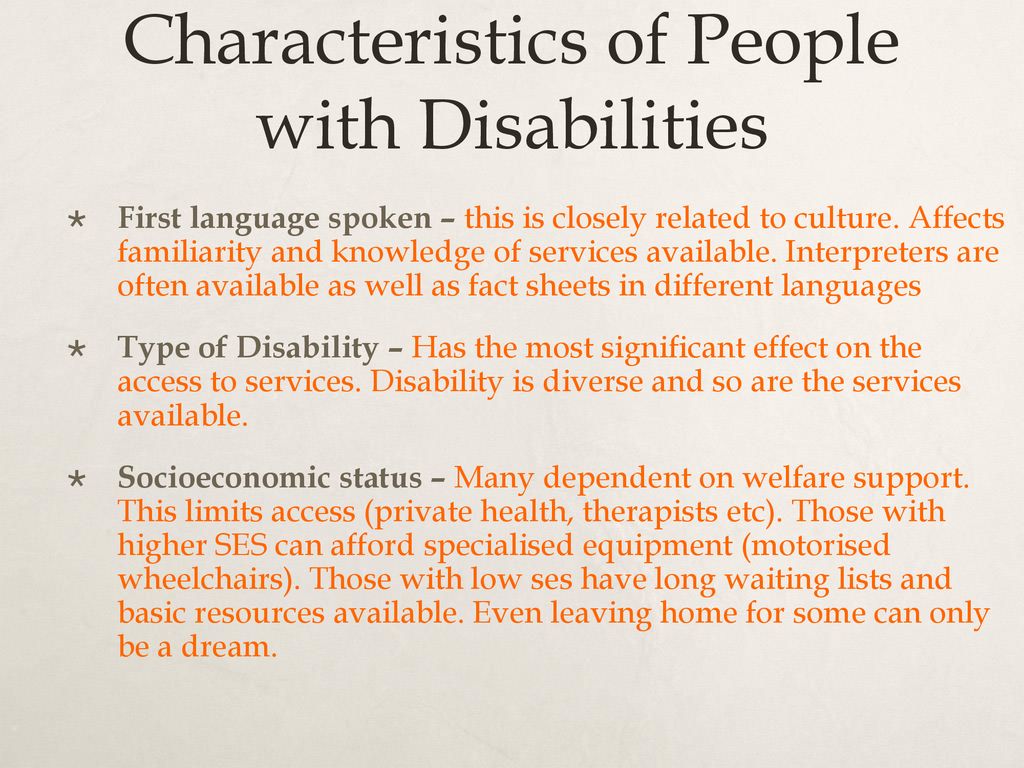 The disabled groups in context ppt download