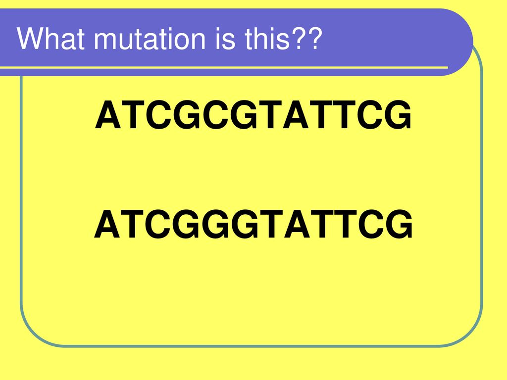 Which mutation is this?