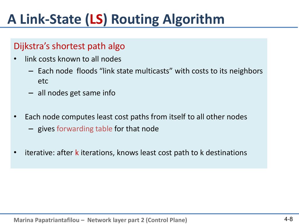 Course on Computer Communication and Networks Lecture 7 Network Layer ...