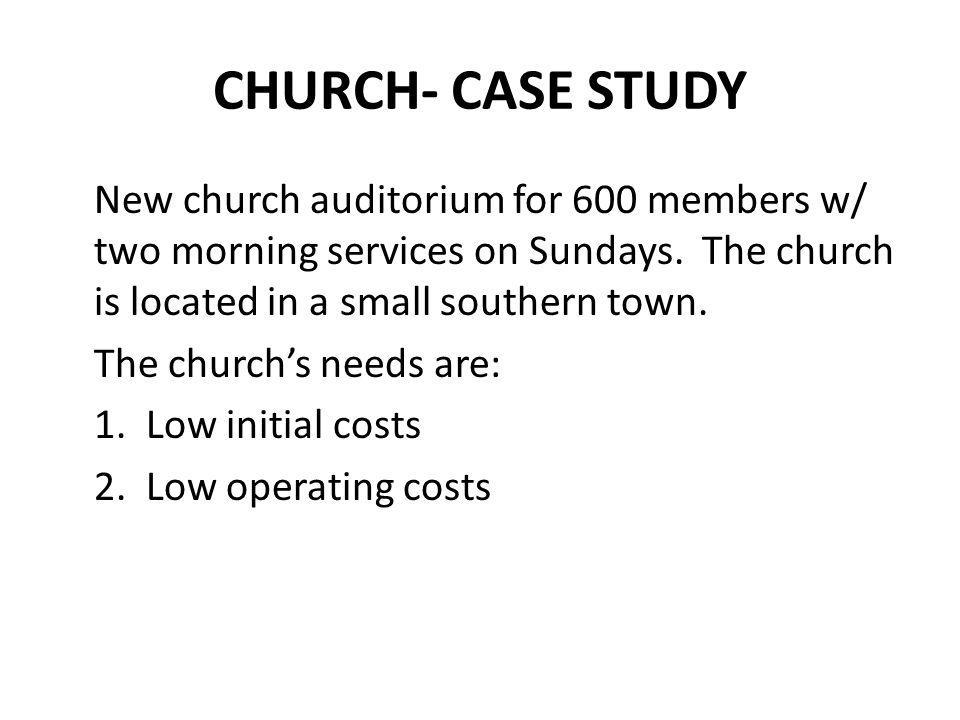 CHURCH- CASE STUDY