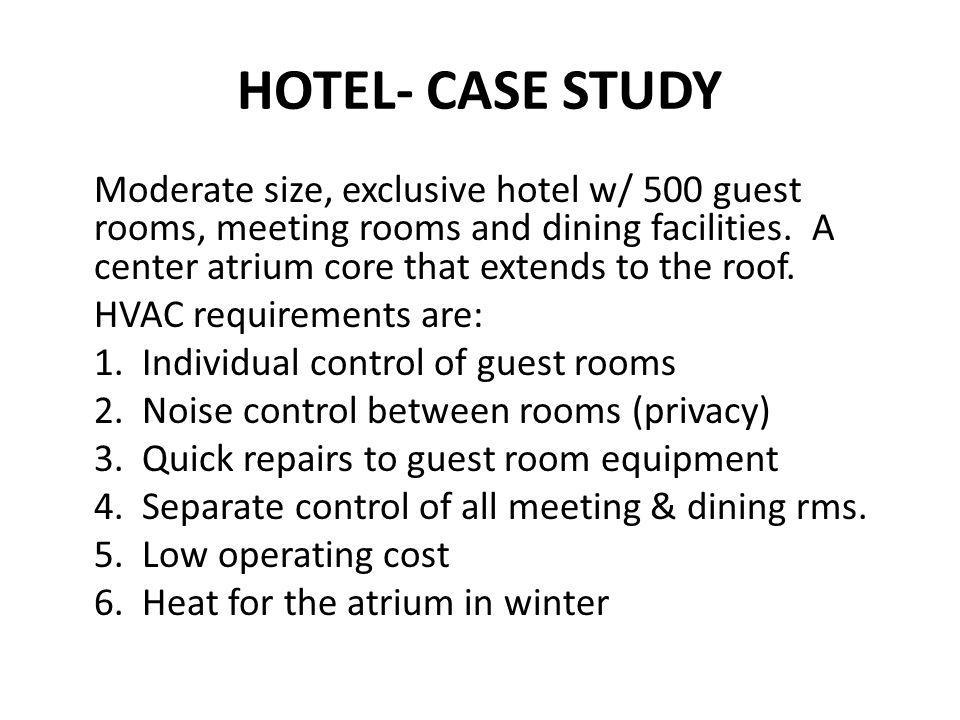HOTEL- CASE STUDY
