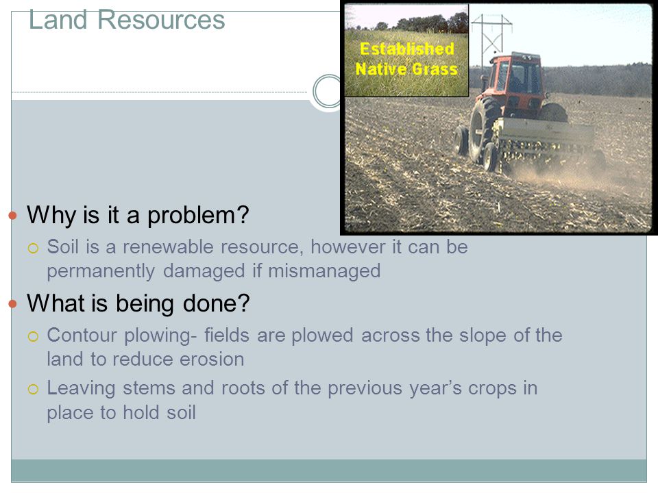 Land Resources Why is it a problem What is being done
