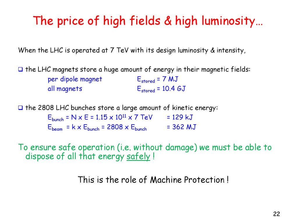 The price of high fields & high luminosity…