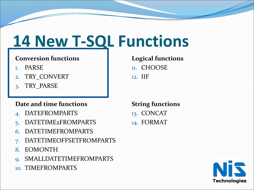 14 t sql functions you may not know ppt download