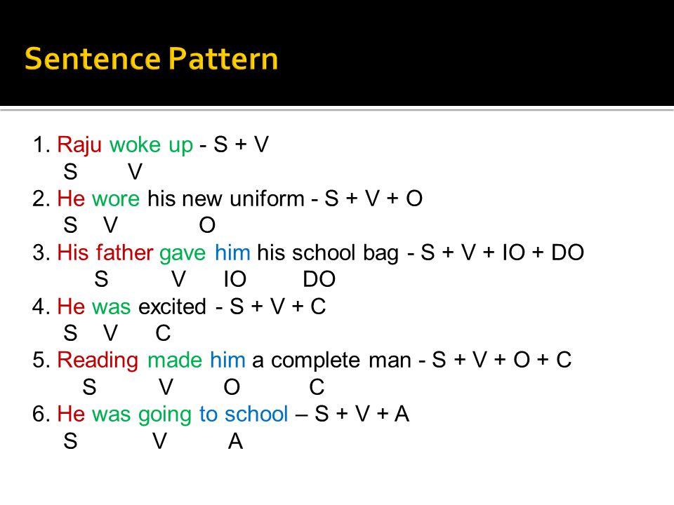 Example Of Svo Sentences