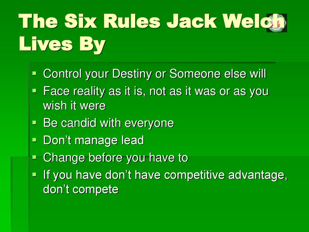 The Leadership Style Of Jack Welch Ppt Download