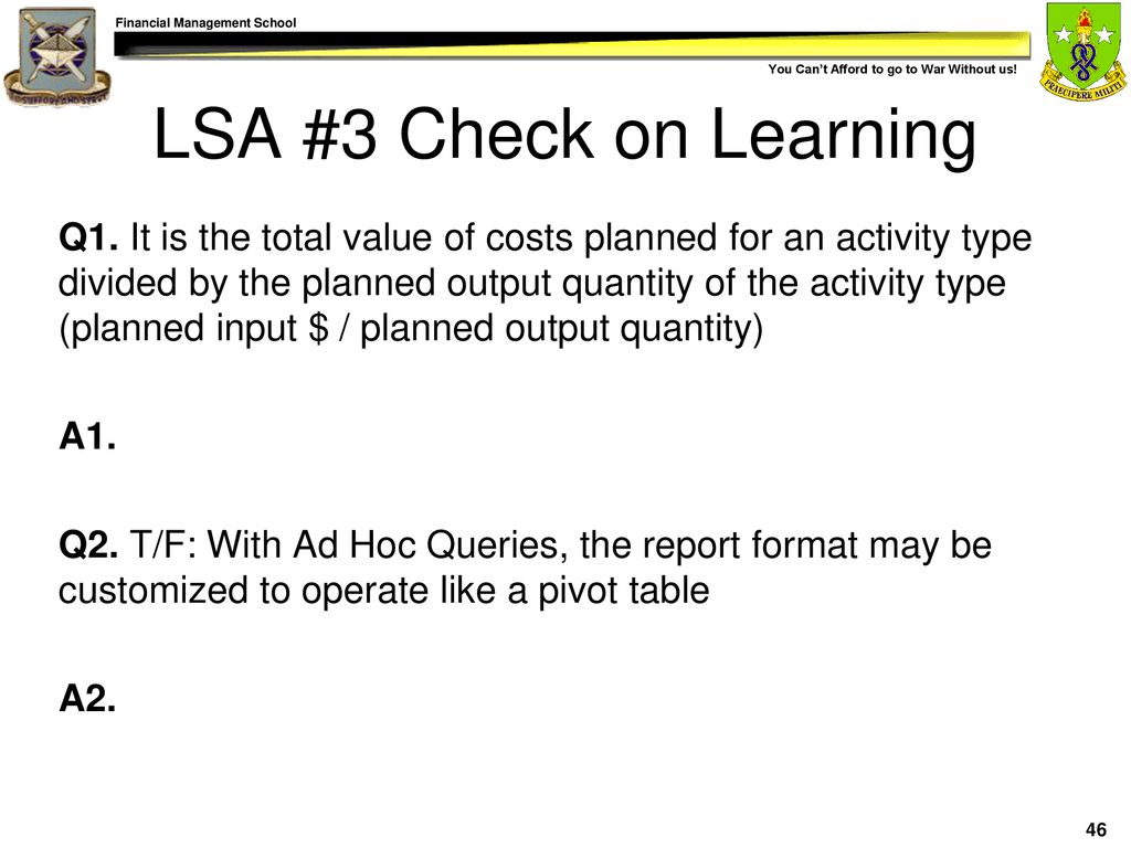 LSA #3 Check on Learning