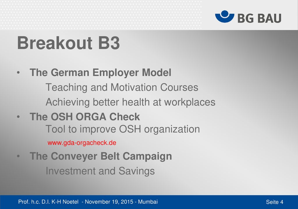 Breakout B3 The German Employer Model Teaching and Motivation Courses