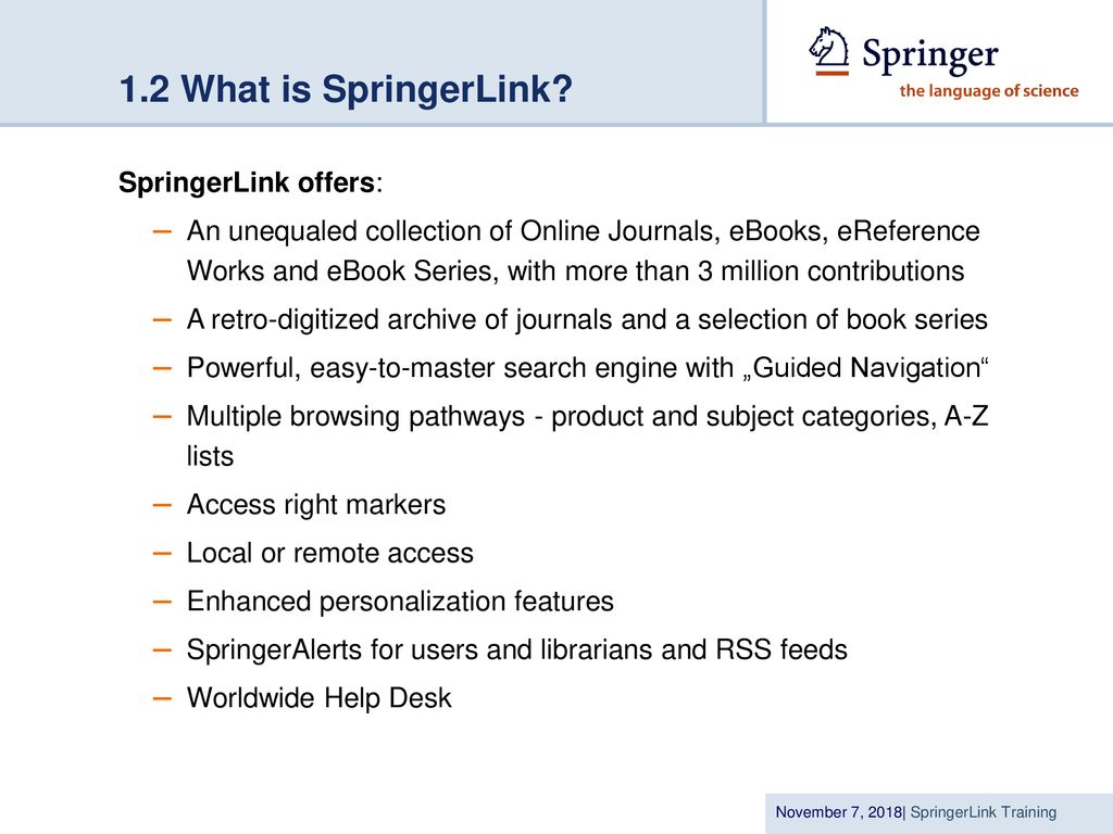 Introduction to SpringerLink springerlink.com - ppt download