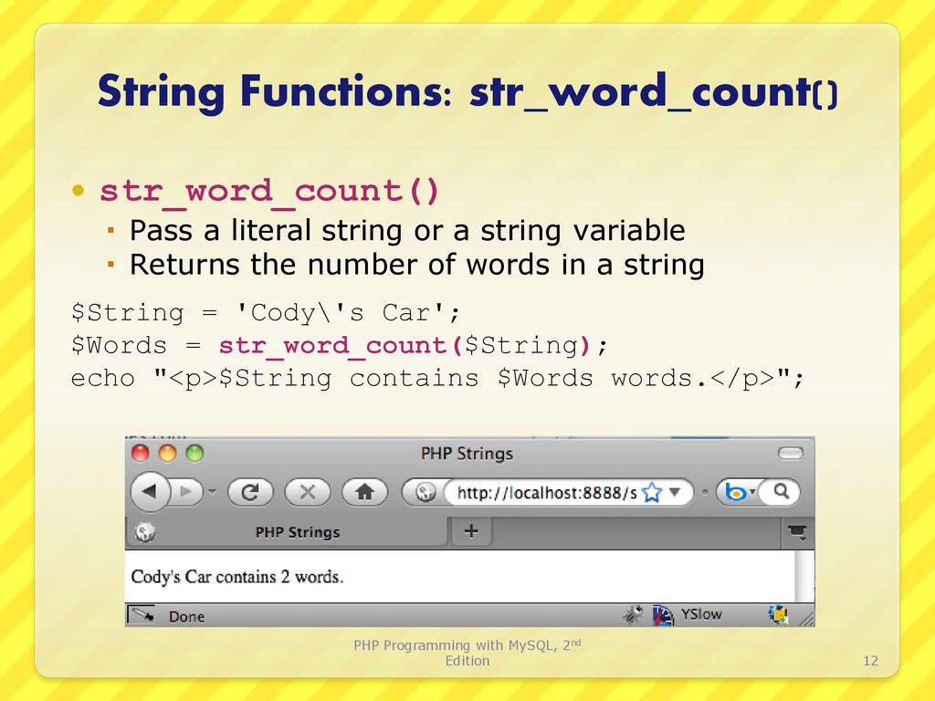 Chapter 3 Manipulating Strings PHP Programming with MySQL 2nd Edition ...