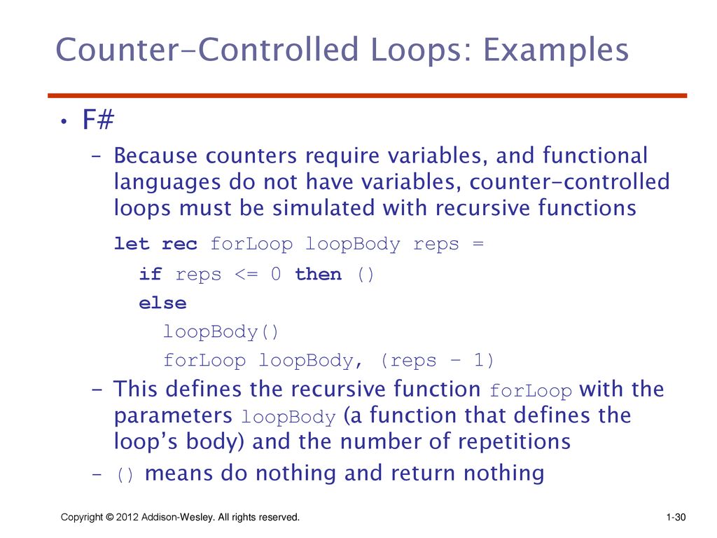 Counter-Controlled Loops: Examples