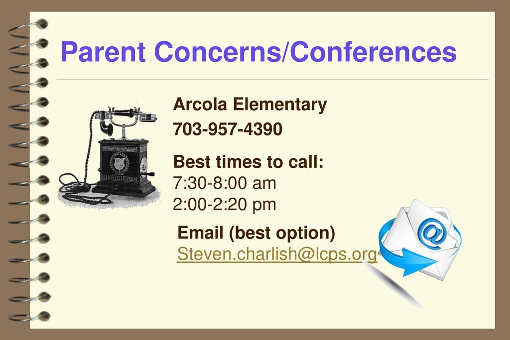 Parent Concerns/Conferences