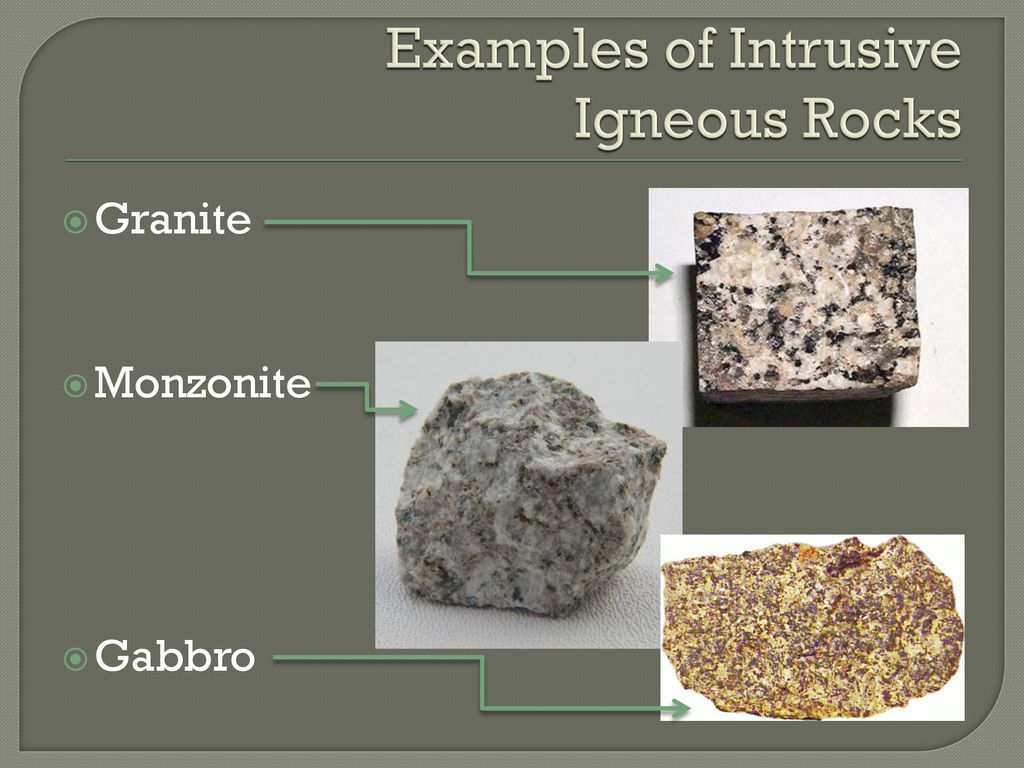 intrusive igneous rock examples