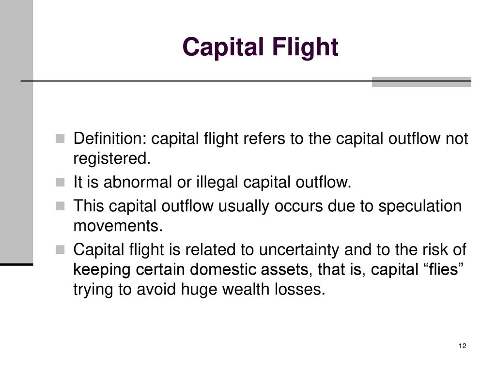 flight of capital meaning