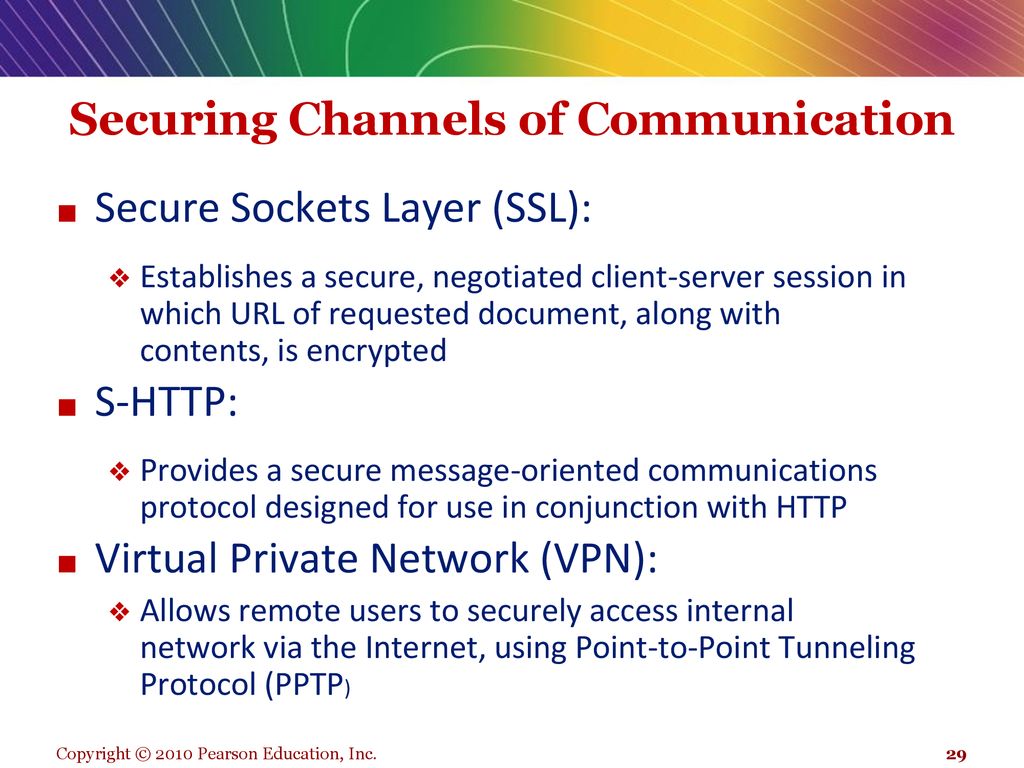 Securing Channels of Communication