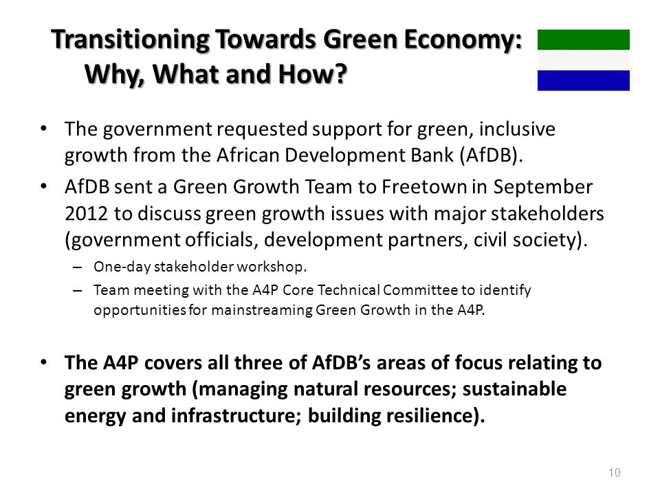 Transitioning Towards Green Economy: Why, What and How