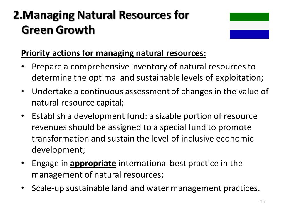 2.Managing Natural Resources for Green Growth
