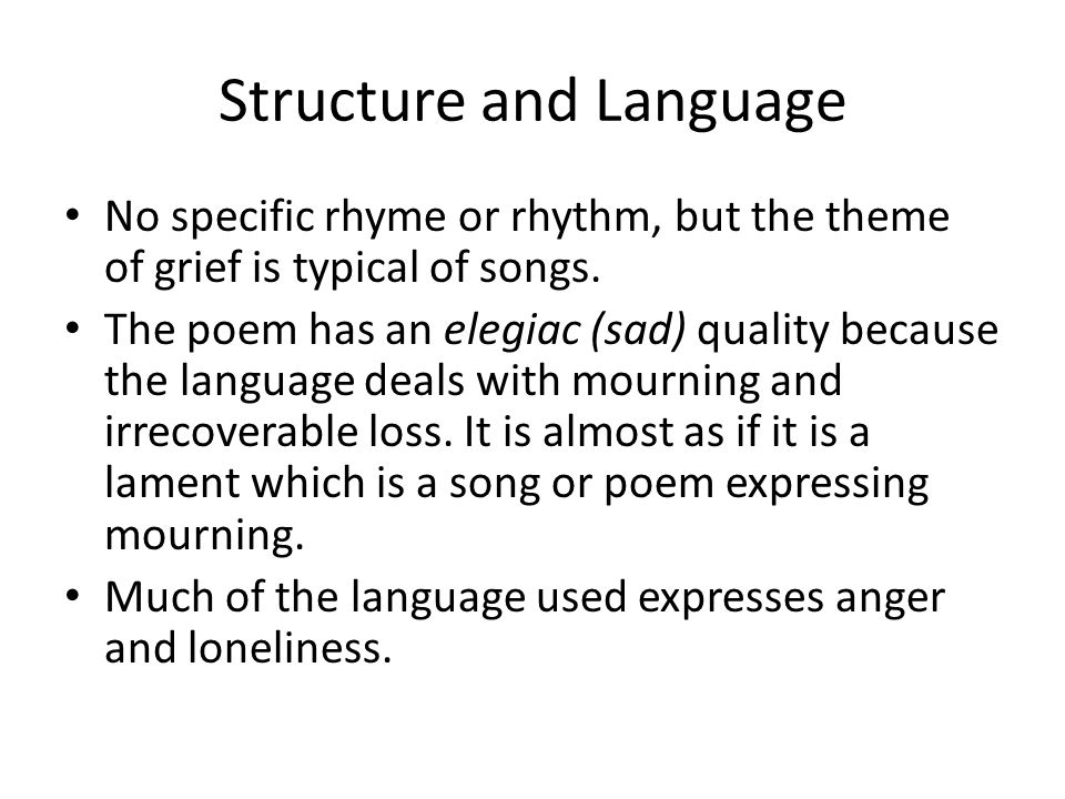 Structure and Language
