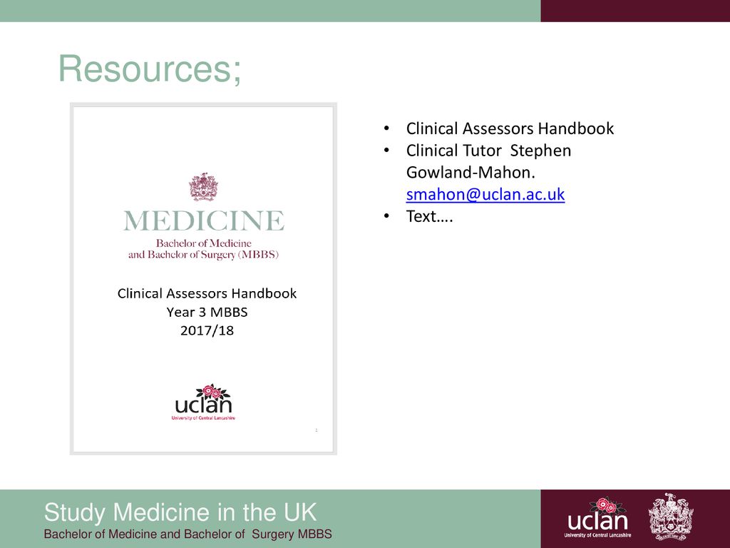 Resources; Clinical Assessors Handbook