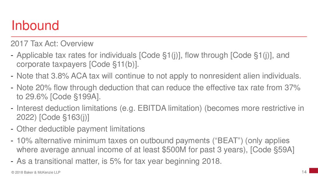 Inbound Structuring Considerations and Section 199A ppt download