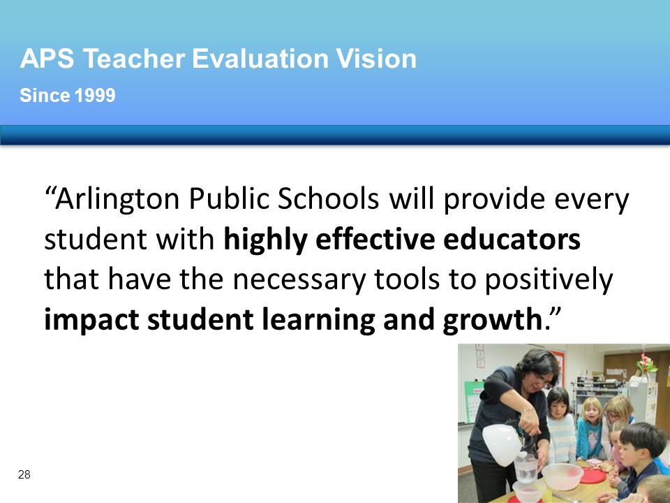 APS Teacher Evaluation Vision