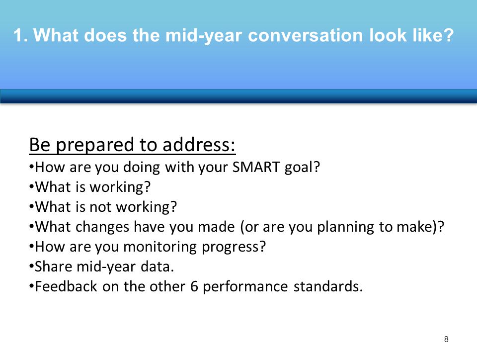 1. What does the mid-year conversation look like