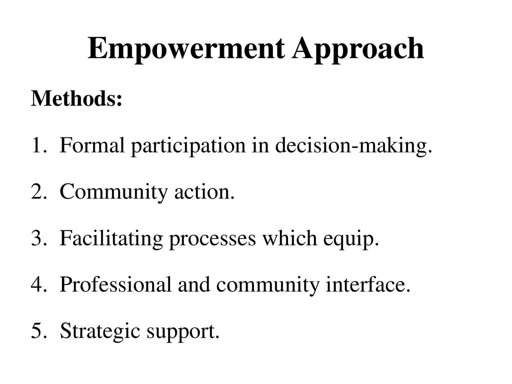 what is the empowerment approach