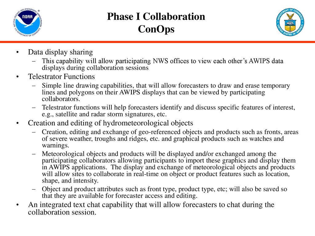 Phase I Collaboration ConOps