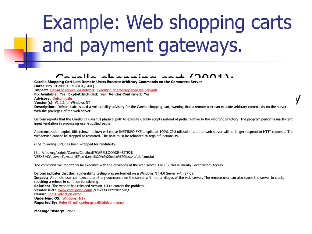 COEN 351 E-Commerce Security - ppt download