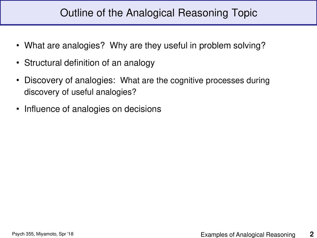analogical problem solving psychology definition