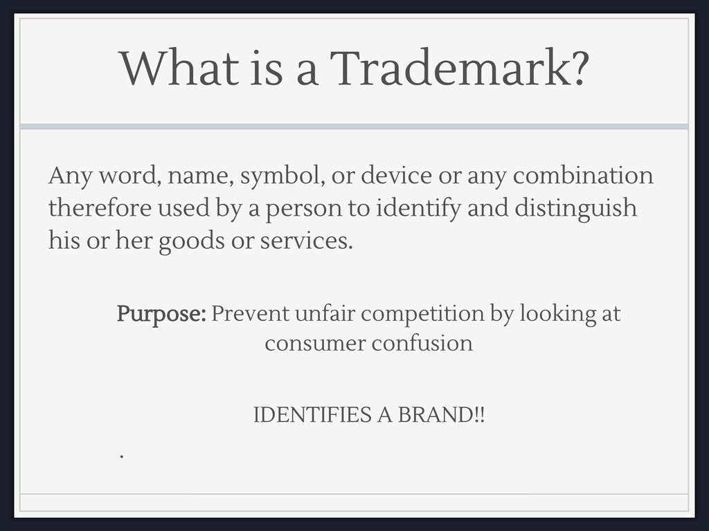 Protecting Your Brand: Trademark Basics - Ppt Download