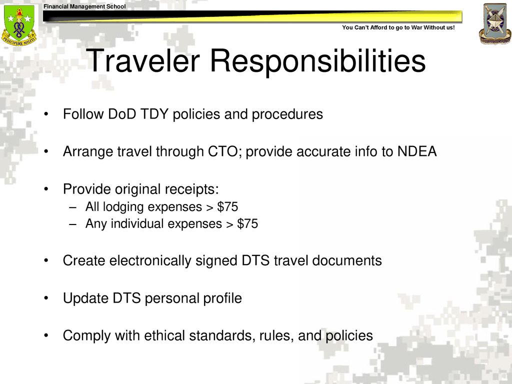 dts travel policies