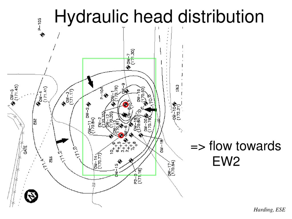 Hydraulic head distribution
