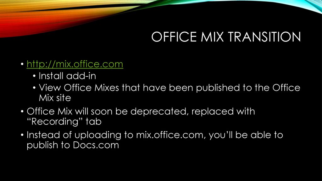 add on office mix