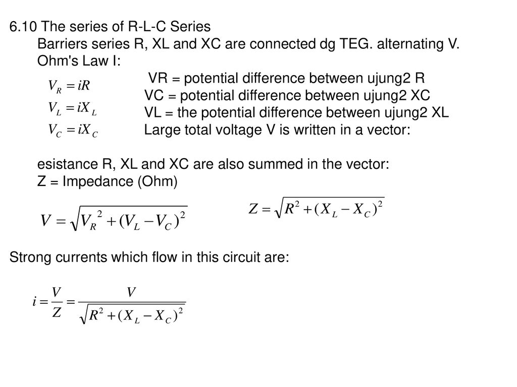 The Series Of Alternating Current Ppt Download