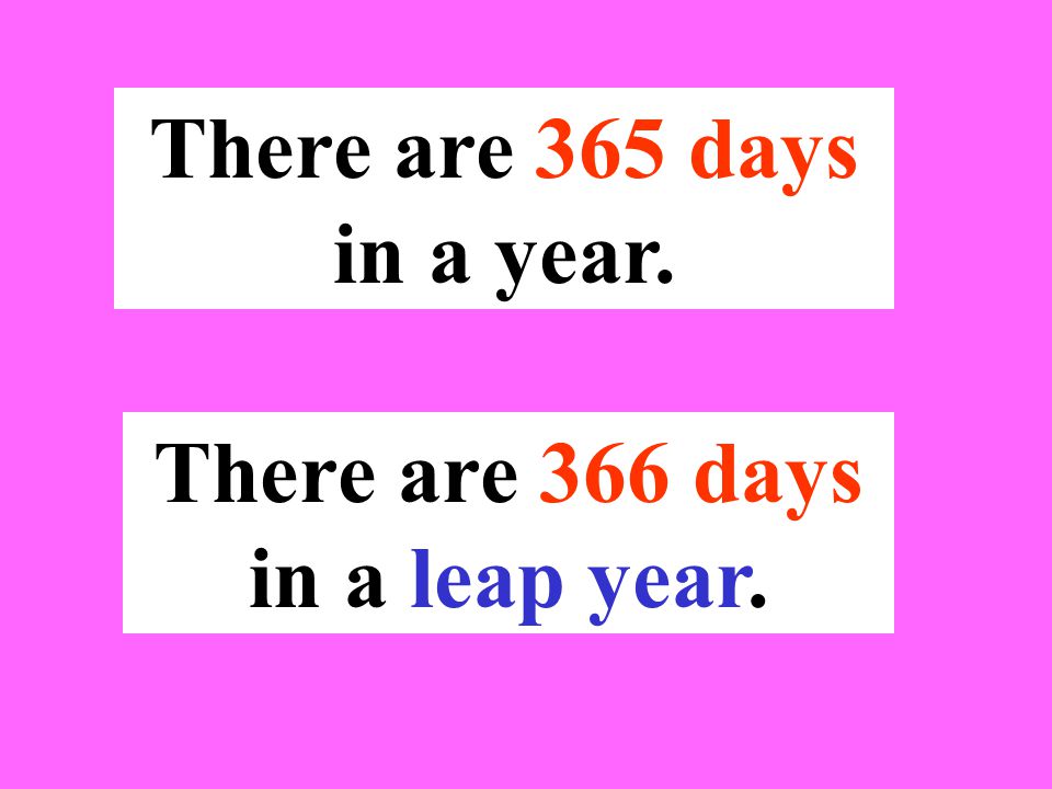 There are 366 days in a leap year.
