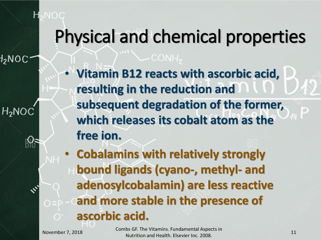 Chemical and physical properties of cyanocobalamin - ppt download