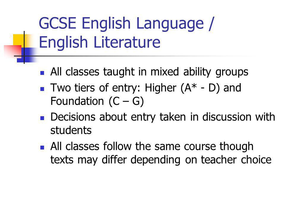 GCSE English Language / English Literature
