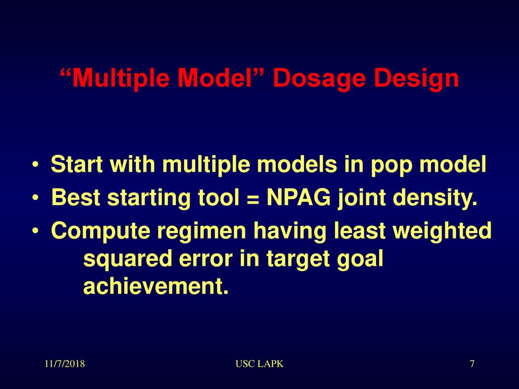 Multiple model dosage design ppt download