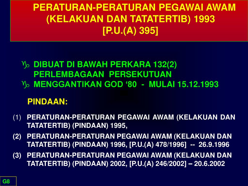 Peraturan Peraturan Pegawai Awam Ppt Download