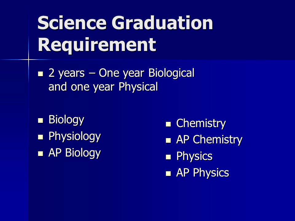 Science Graduation Requirement