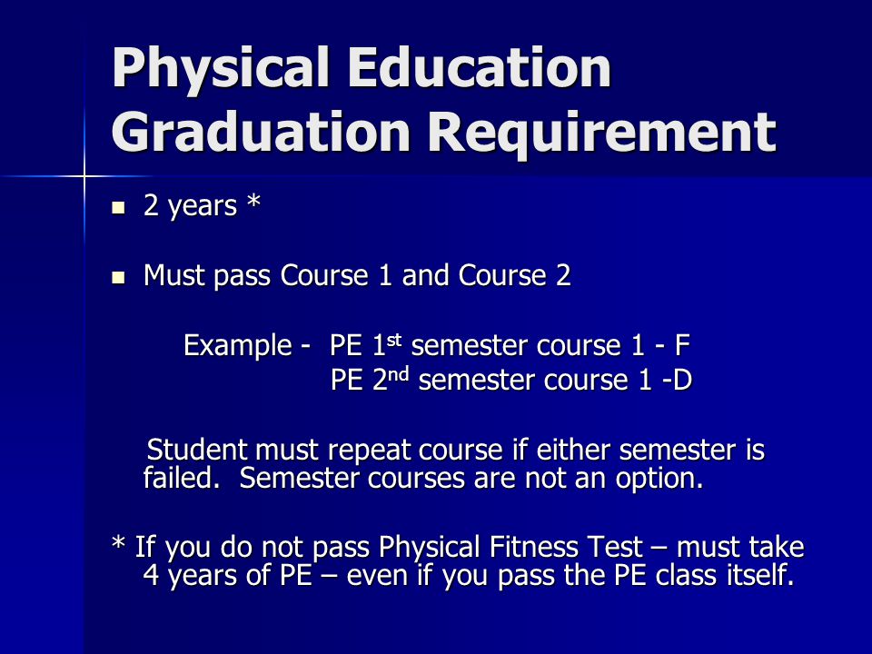 Physical Education Graduation Requirement