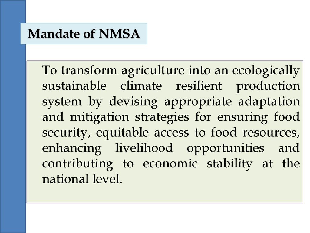 National Mission For Sustainable Agriculture - Ppt Download