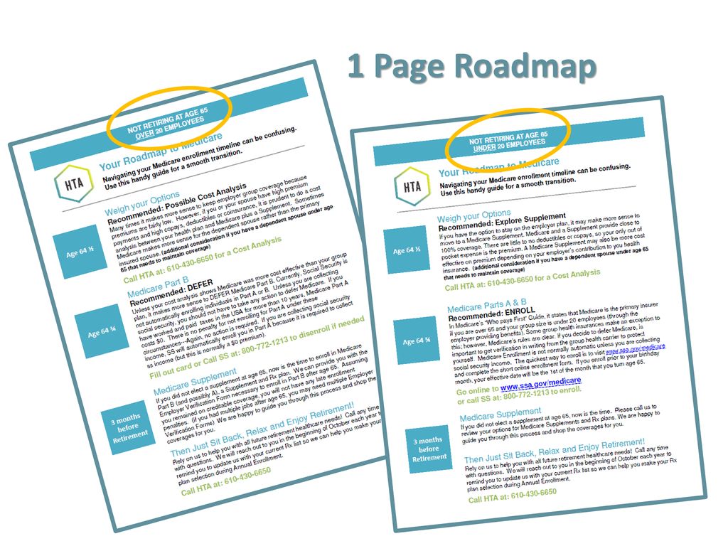 1 Page Roadmap