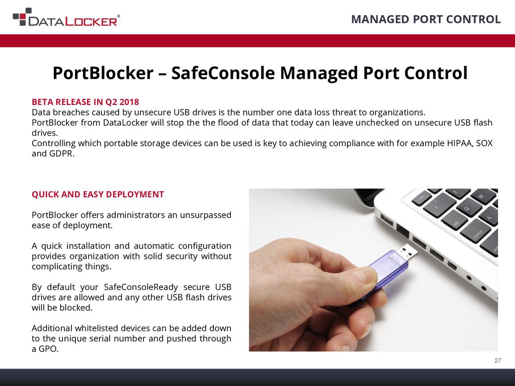 PortBlocker – SafeConsole Managed Port Control
