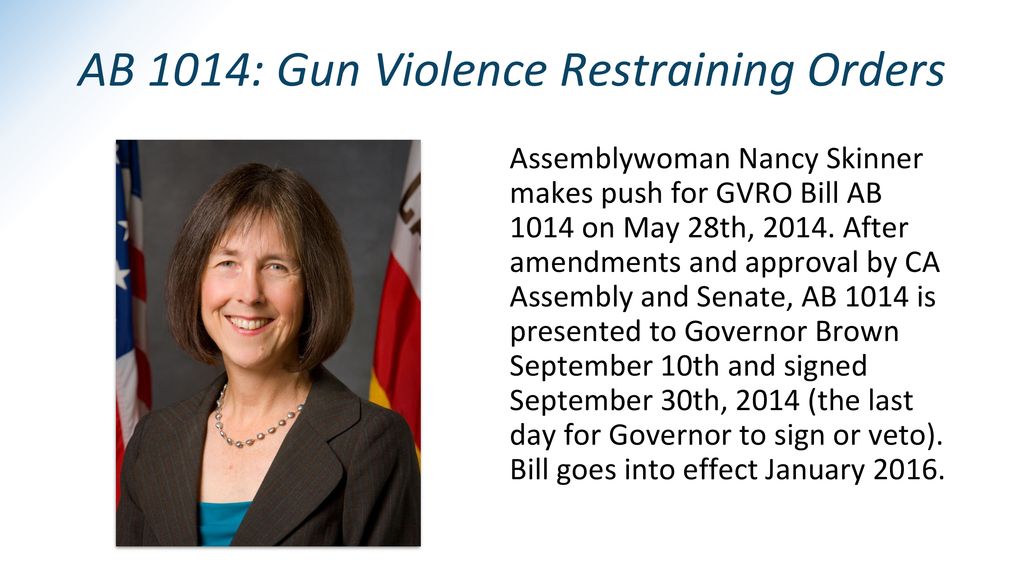 AB 1014: Gun Violence Restraining Orders