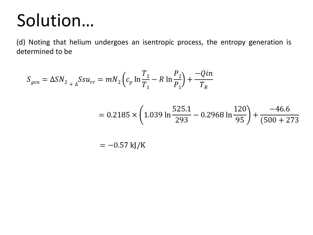 Entropy And 2nd Law Of Thermodynamics Ppt Download