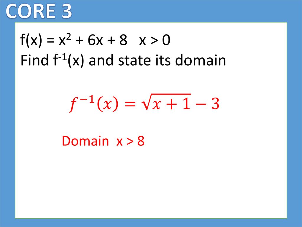 F X X2 X 3 Find The Range Of F X F X Ppt Download